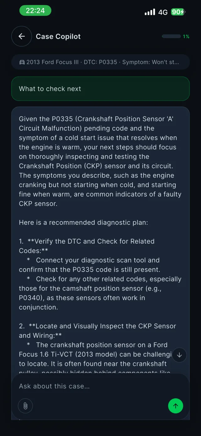 Case Copilot chat